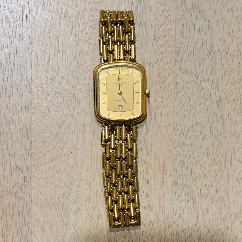 Vintage 80’s Christian Bernard Quartz Gold Plated Men’s Watch